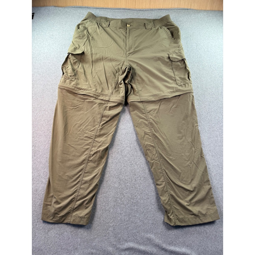 Columbia GRT Mens XL Convertible Cargo Pants Beige Tan Hiking Zip Off Shorts